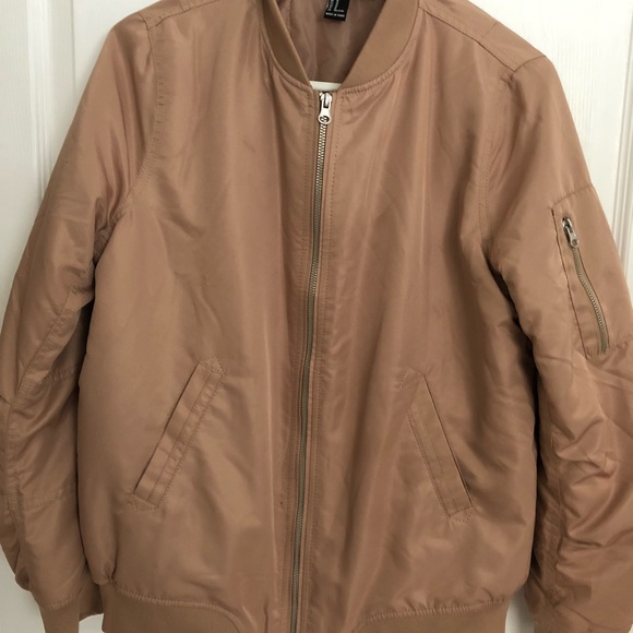 NUDE FOREVER 21 BOMBER JACKET | SIZE MEDIUM - Picture 5 of 7